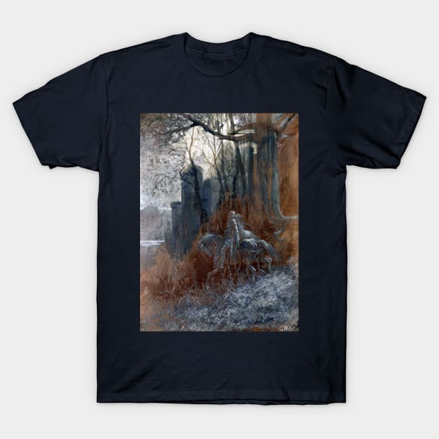 Enid and Geraint Ride Away - Gustave Dore T-Shirt by forgottenbeauty